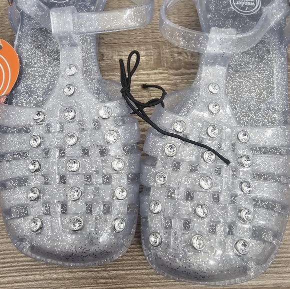 Wonder Nation clear  jelly sandles with crystal like stones. NWT multiple sizes - Picture 2 of 6